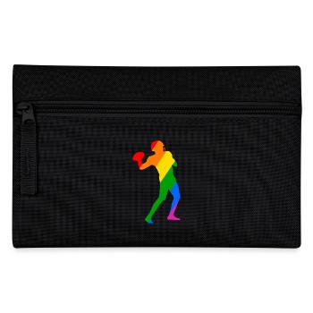 Rainbow Football Player - Federtasche - Schwarz - Vorne