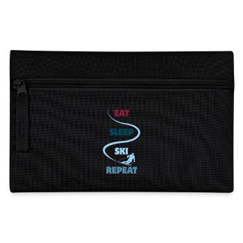 Eat Sleep Ski Repeat - Ski - Ski - Pencil Case - black - Front