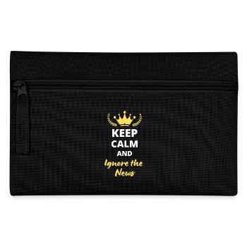 Keep Calm and Ignore the News - Pencil Case - black - Front