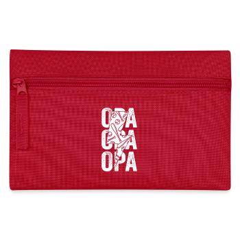 Baseball Player Grandpa Grandfather Baseball - Pencil Case - red - Front