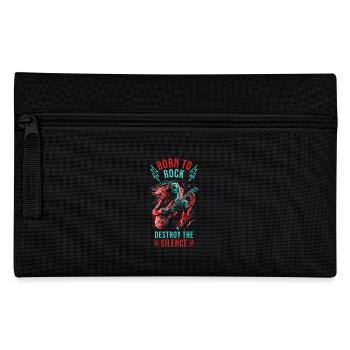 Gitarrist E-Gitarre Rock Punk Metal Splash Neon - Federtasche - Schwarz - Vorne