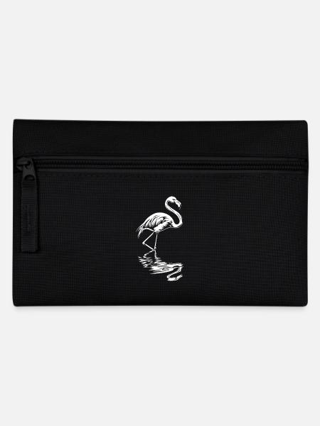 Flamingo Refelktion Sommer Strand Sonne Tropical - Federtasche - Schwarz