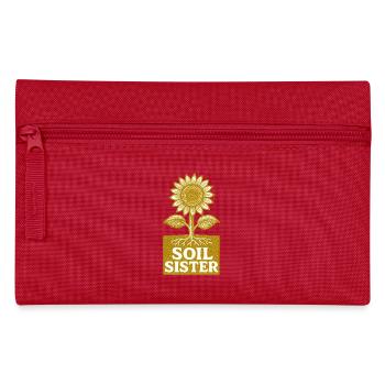 Soil Sister – Sonnenblumengarten Liebhaber Design - Federtasche - Rot - Vorne