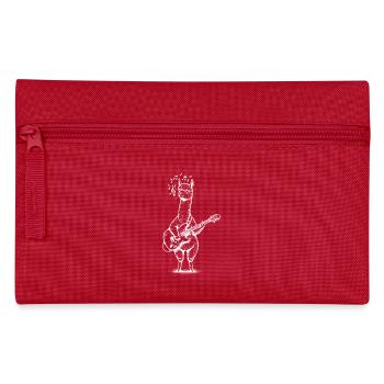 Alpaca Guitar Art Music Animal - Pencil Case - red - Front