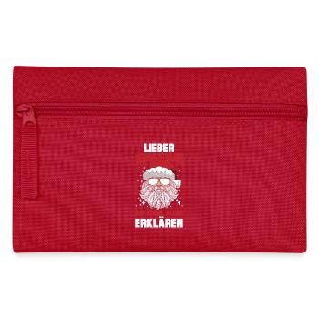 Weihnachtsmann Weihnachtszeit Unartig Weihnachts - Federtasche - Rot - Vorne