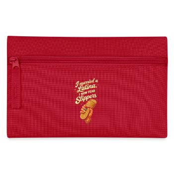 Married To A Latina I Now Fear Slippers - Pencil Case - red - Front