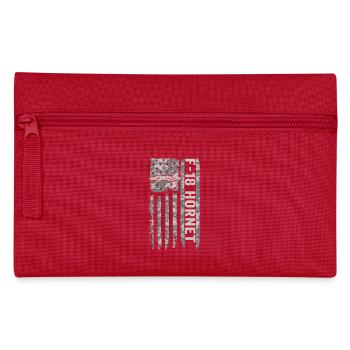 F-18 Hornet Amerikanische Flagge Militärtarnung F1 - Federtasche - Rot - Vorne