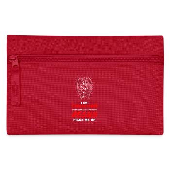 Christian Jesus Faith Savior Red Typography Design - Pencil Case - red - Front