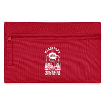 Barbecue, fête des pères, papa - Trousse - rouge - Devant