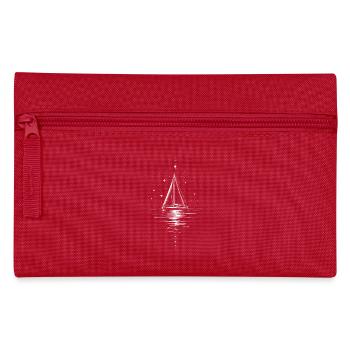 Sailboat Night Sea Starry Sky Motif - Pencil Case - red - Front