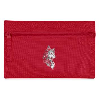 Wolf Head Realistic - Pencil Case - red - Front