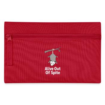 Alive Defiance Funny Opossum Sarcastic - Pencil Case - red - Front