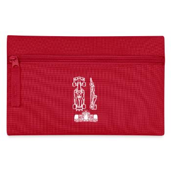 Racing Car Technology Blueprint – Modern Design - Pencil Case - red - Front