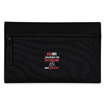 Velo 60 ans ascension avec panache anniversaire - Trousse - noir - Devant