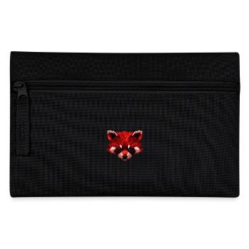 Roter Panda Low Poly Art Design - Federtasche - Schwarz - Vorne