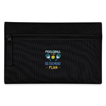 Pickleball Is My Retirement Plan Active Retirement - Pencil Case - black - Front