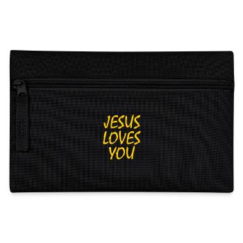 Jesus loves you - Federtasche - Schwarz - Vorne