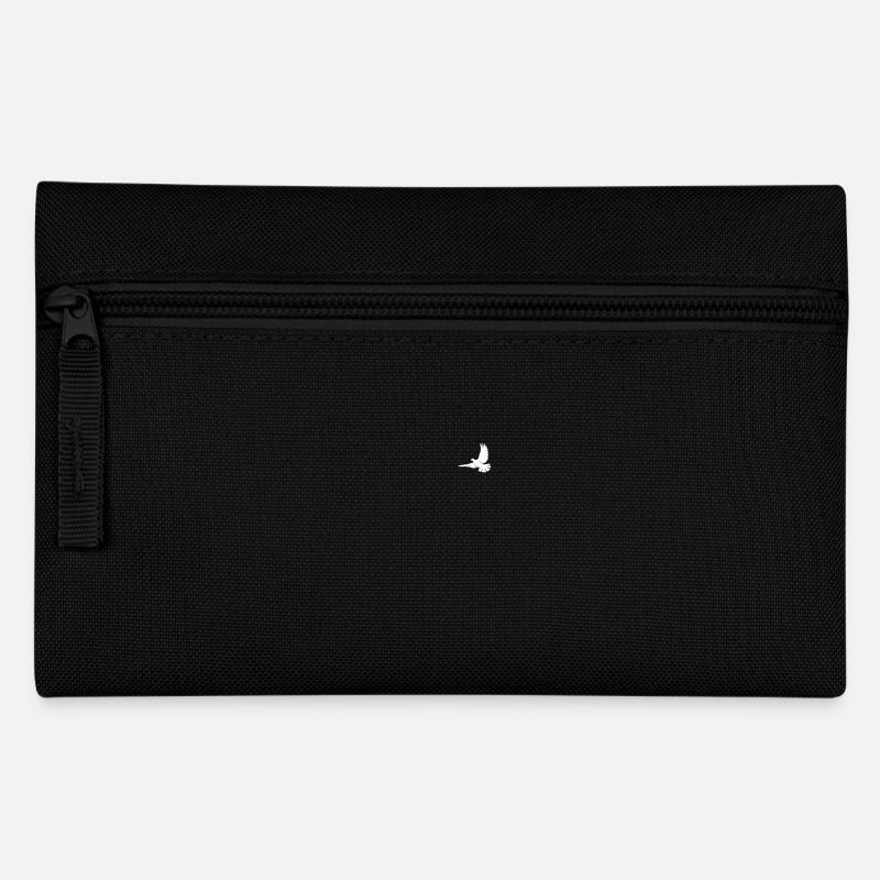 weiße Taube Friedenstaube Pocket - Federtasche - Schwarz