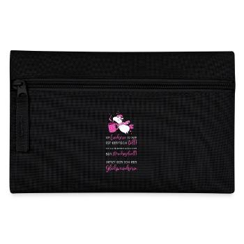 Einhorn Glühweinhorn sternhagelvoll toll Glühwein - Federtasche - Schwarz - Vorne