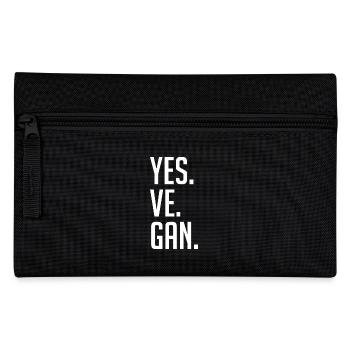 yes, vegan! - Federtasche - Schwarz - Vorne