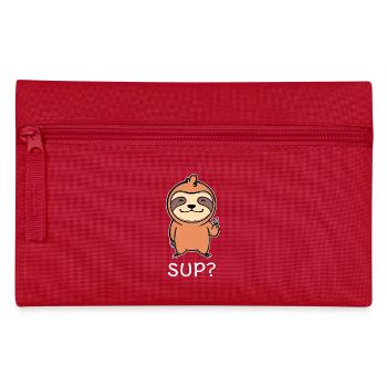Cool Saying Animal Jungle Mammal Sloth - Pencil Case - red - Front