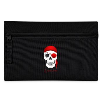 Totenkopf Pirat - Federtasche - Schwarz - Vorne