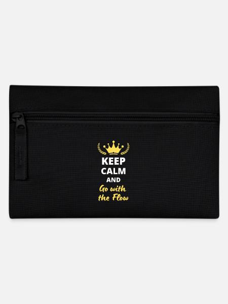 “Keep Calm and Go with the Flow” - Détente - Trousse - noir