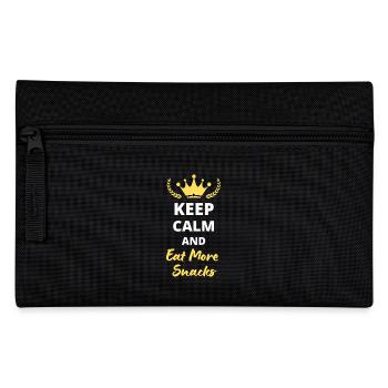 "Keep Calm and Eat More Snacks" - Gourmet and fun - Pencil Case - black - Front