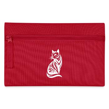 Silhouette décorative de chats dans le style tribal - Trousse - rouge - Devant