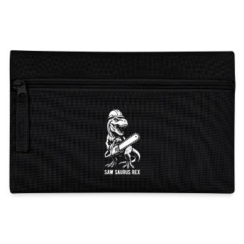 Saw Saurus Rex - T-Rex - Chainsaw - Gift - Pencil Case - black - Front