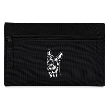 Australian Kelpie Cool Dog Portrait Wilsigns - Pencil Case - black - Front