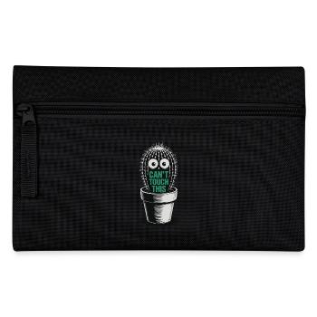 Can't Touch This – Funny Cactus with Saying - Pencil Case - black - Front