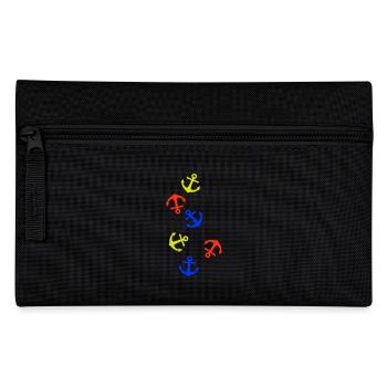 Anker Bunt - Federtasche - Schwarz - Vorne