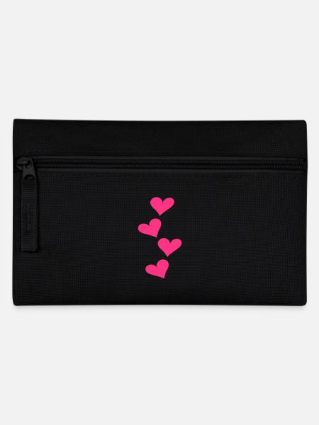 Hearts - Pencil Case - black