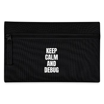KEEP CALM AND DEBUG - Federtasche - Schwarz - Vorne