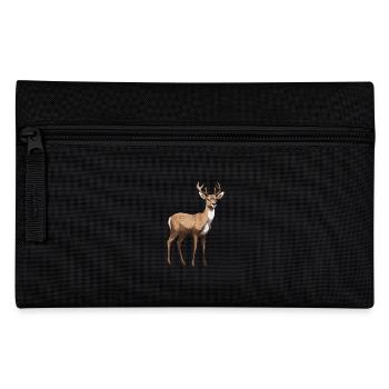 Hirsch Tier - Federtasche - Schwarz - Vorne