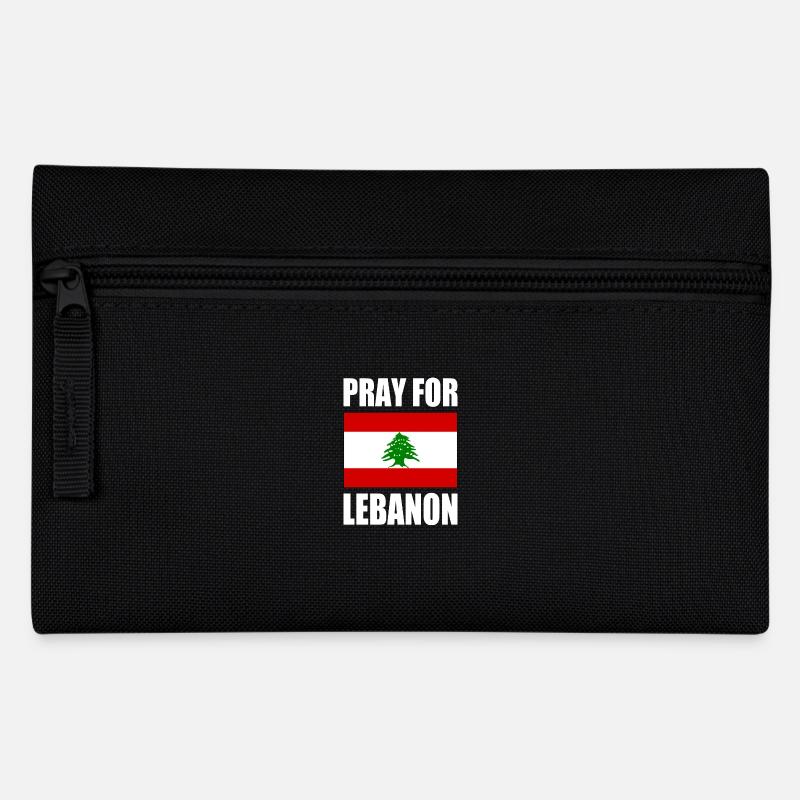 Libanon - Pray for lebanon - Federtasche - Schwarz