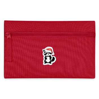 Raccoon Christmas Watercolors - Pencil Case - red - Front