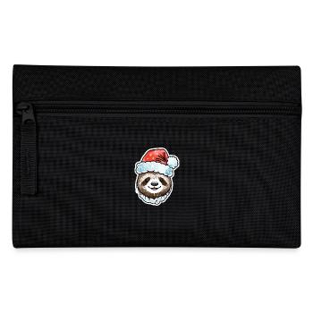 Sloth Christmas Drawing - Pencil Case - black - Front