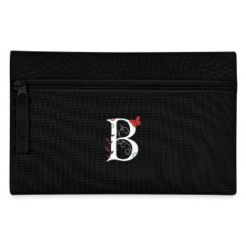 Letter B Monogram Retro - Pencil Case - black - Front