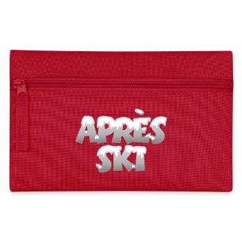Après-Ski Schnee Wintersport Design - Federtasche - Rot - Vorne
