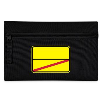 Traffic sign to be personalized with your text - Pencil Case - black - Front