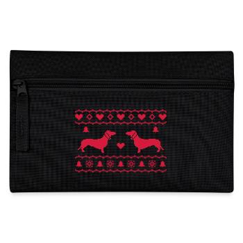 X-Mas Dackel - Pencil Case - black - Front