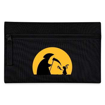 Hase Kaninchen Möhre Tod Sensenmann Karotte bunny - Federtasche - Schwarz - Vorne