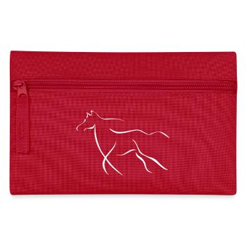 Elegantes Pferd  - Federtasche - Rot - Vorne