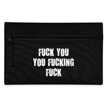 fuck you you fucking scheiß drauf verdammt vulgär - Federtasche - Schwarz - Vorne
