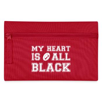 New Zealand My Heart Is All Black - Pencil Case - red - Front