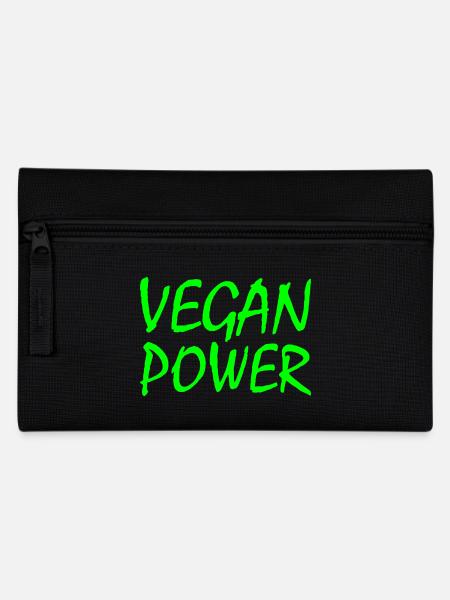 Vegan power - Federtasche - Schwarz