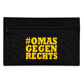 omas gegen rechts - Federtasche - Schwarz - Vorne