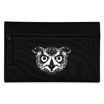 Owl / Eagle Owl / Owl - Pencil Case - black - Front